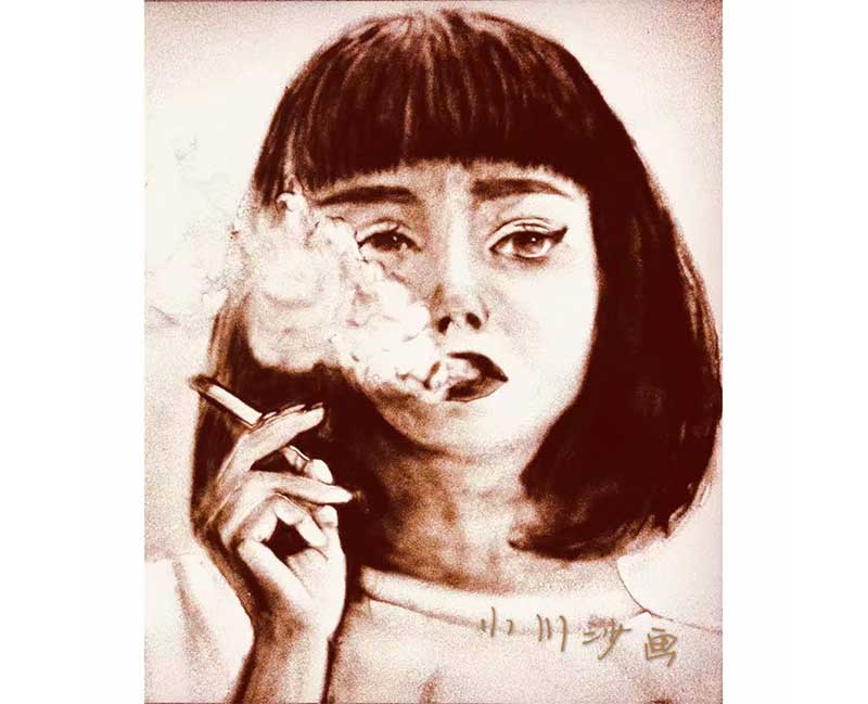 沙画作品