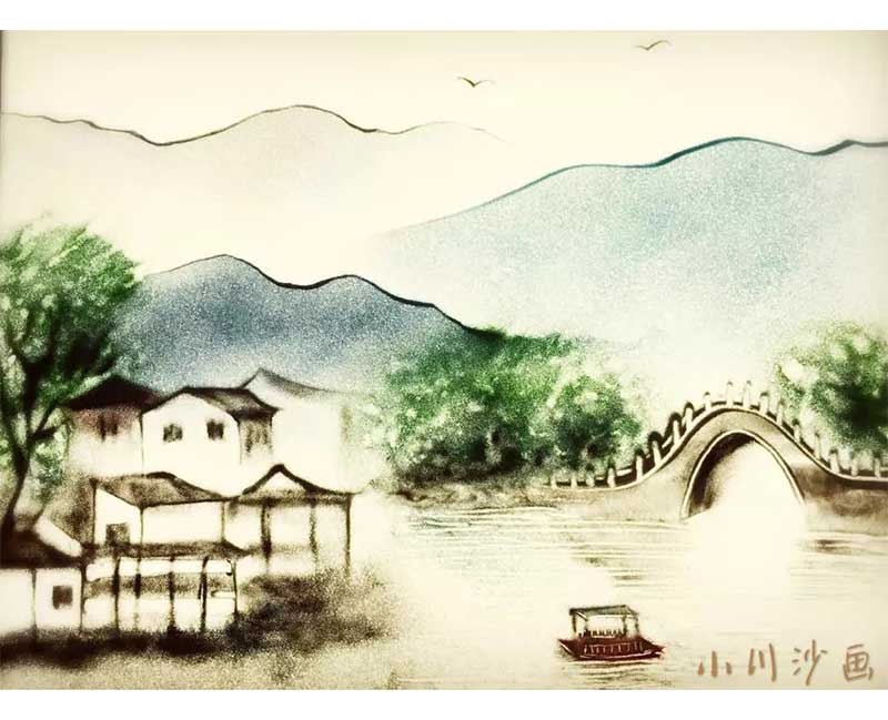 沙画作品